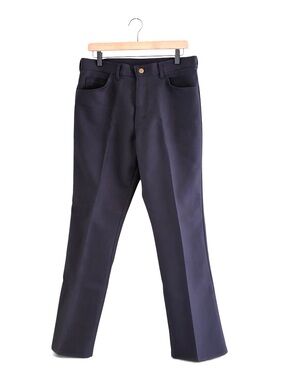 Lee | Vintage retro navy polyester classic straight leg pants men’s 34x30